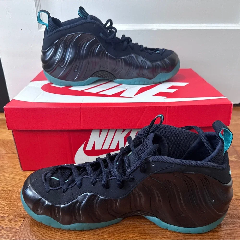 NO BOX Nike Air Foamposite Pro Hyper Cobalt Black Teal 624041-402 Mens Size 12